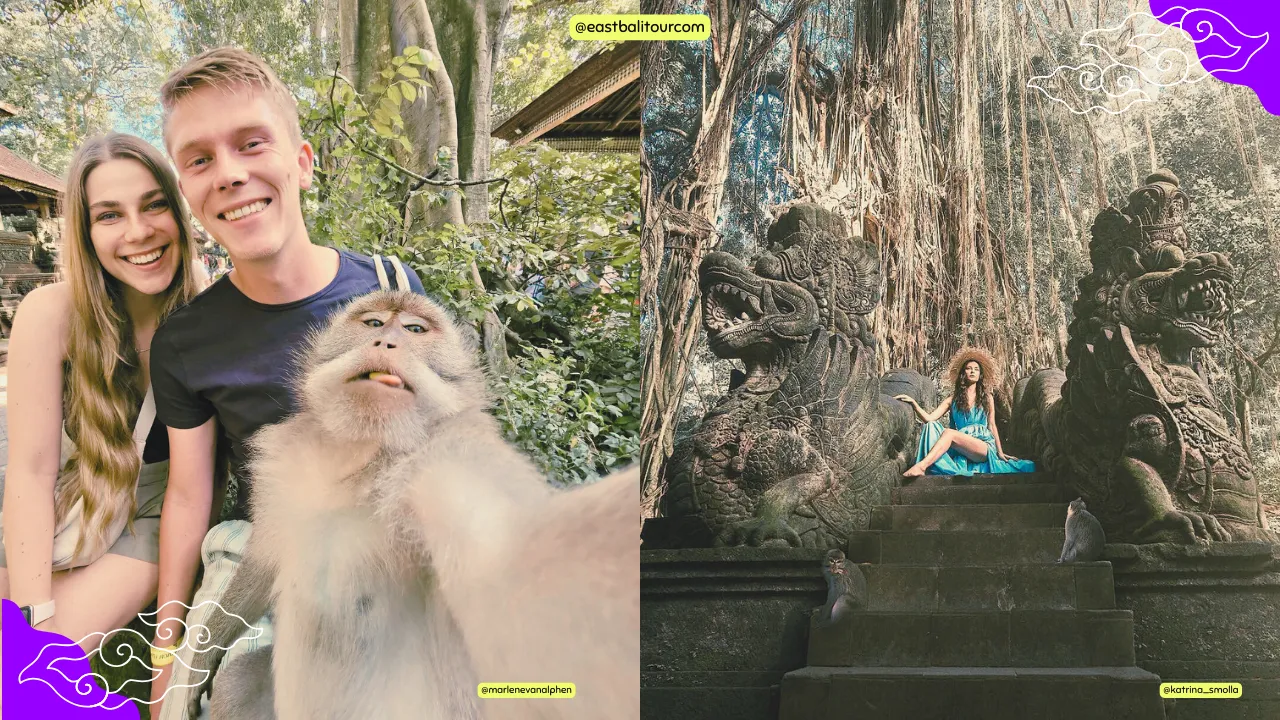 Bali All Inclusive Tour - Temples, Rice Terraces & Volcano 6 Bali All Inclusive Tour – Monkey Forest Adventure in Ubud with playful monkeys and lush jungle scenery