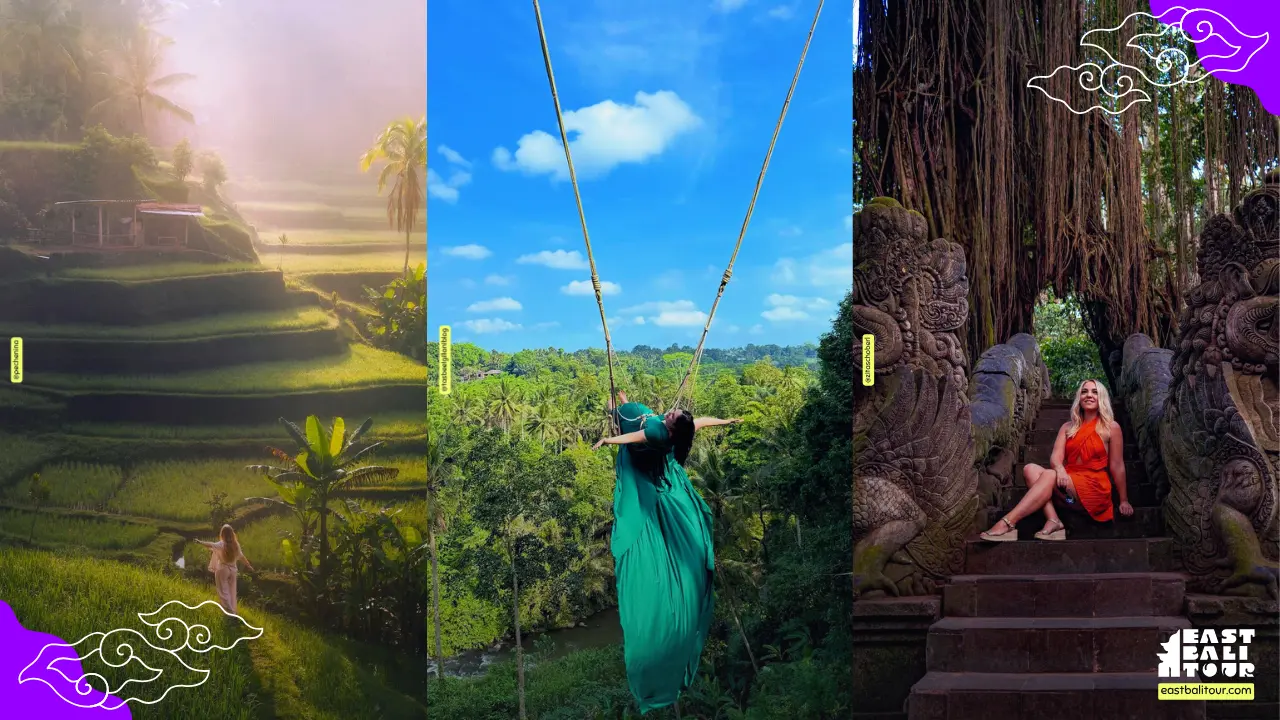 Bali photography tour visiting best Instagram spots with private guide for stunning travel shots