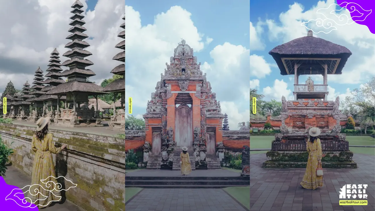 Taman Ayun Temple Bali with royal gardens, moat, and tiered shrines