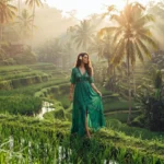Scenic landscape of Tegalalang Rice Terraces as part of a central Bali day trip itinerary