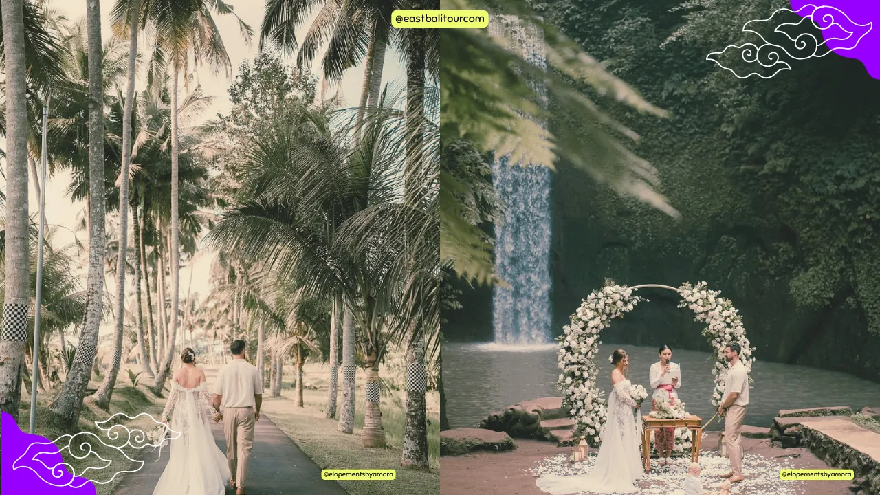 Ubud Private Tour – Waterfall Wonders & Cultural Gems 2 Tibumana Waterfall gently cascading into a serene jungle pool during a private Ubud tour