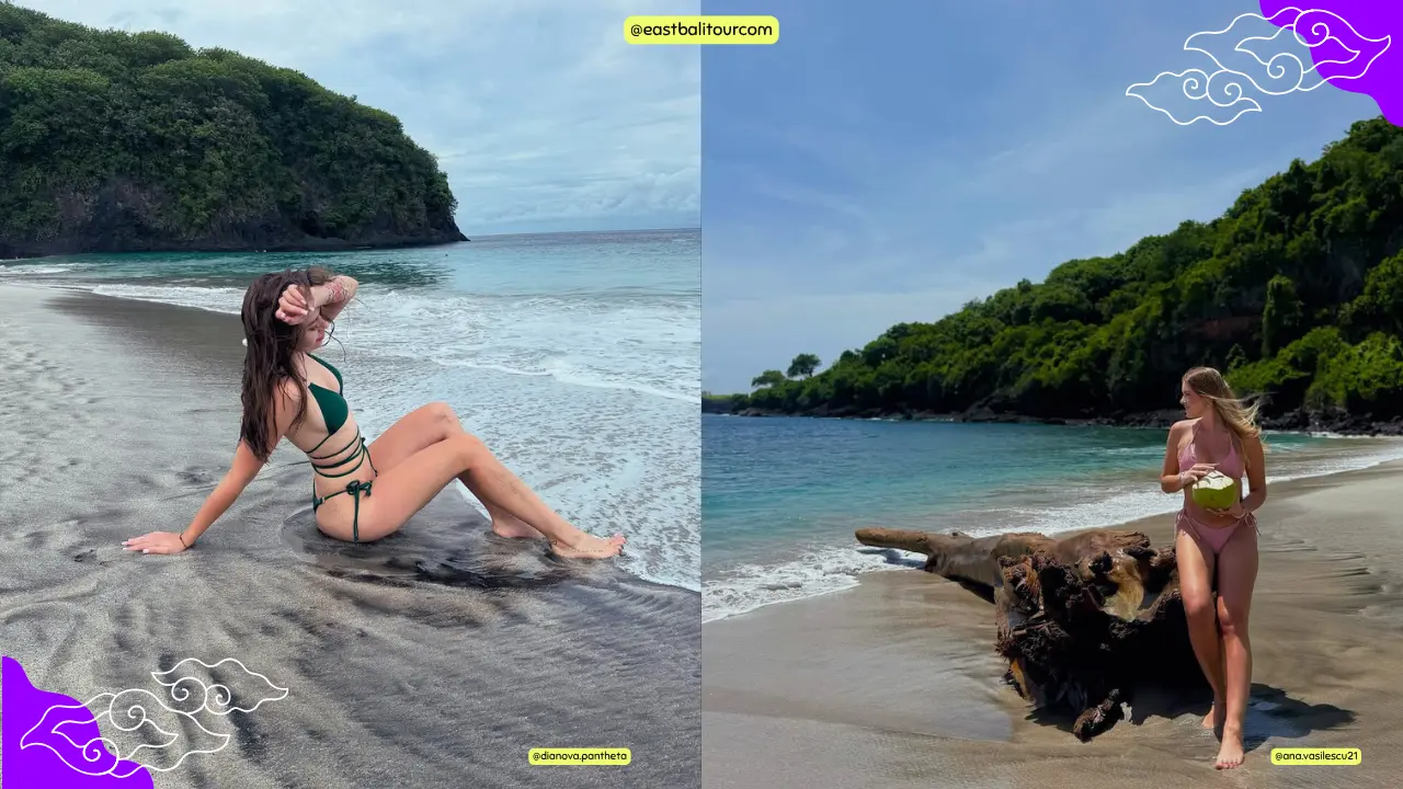 Virgin Beach Bali with white sand, turquoise waters, and peaceful coastal scenery