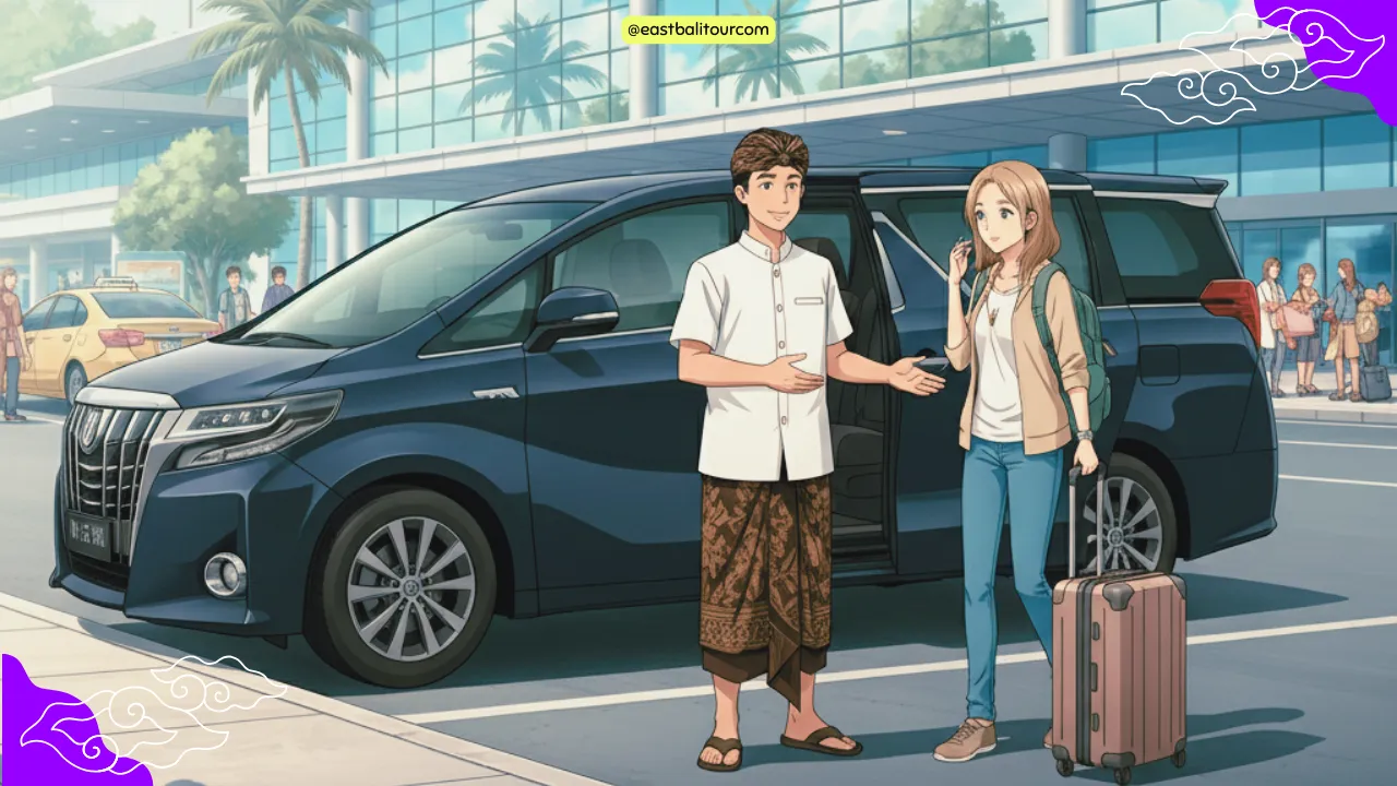 Aeropuerto de Bali: Servicios de traslado privado 3 Recogida nocturna en el Aeropuerto de Bali con conductor esperando