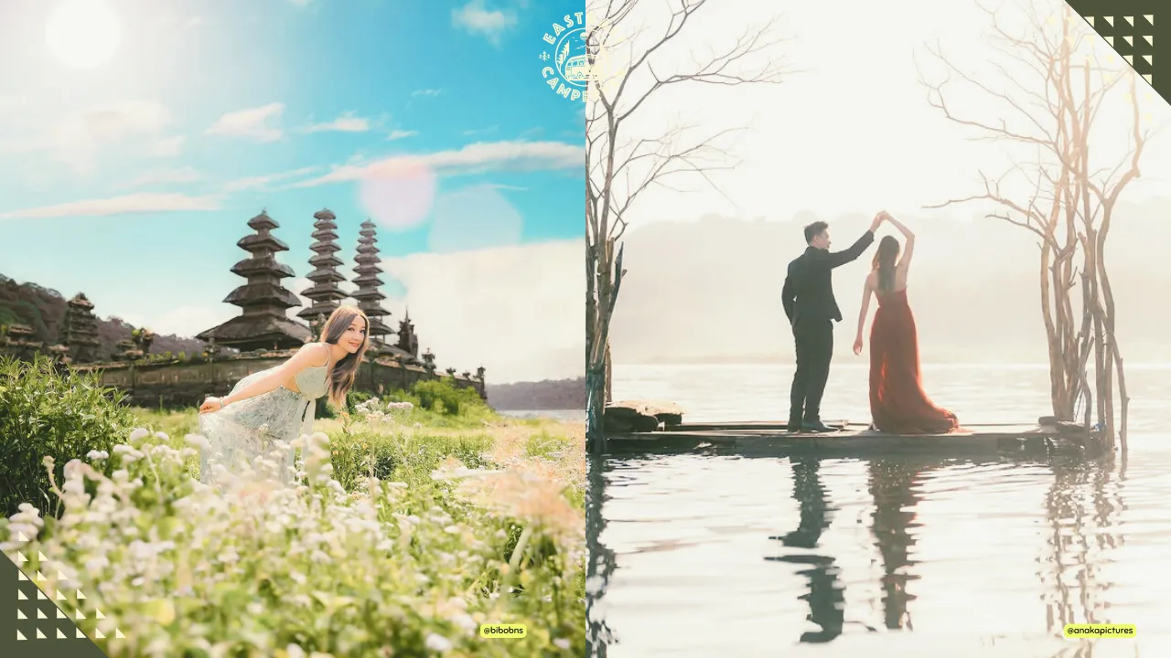 Camping romantis di Danau Tamblingan Bali dengan kabut magis dan sunrise indah di pegunungan Munduk.