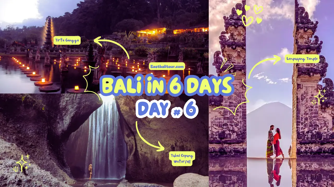 Bali in 6 days itinerary, 6-day Bali travel guide, best Bali tour in 6 days, Bali vacation ideas in six days, what to see in Bali in 6 days, Bali highlights in 6 days, top places to visit in Bali in 6 days, Bali trip planner 6 days, cultural Bali tour 6 days, adventure itinerary Bali 6 days, romantic Bali escape 6 days, family-friendly Bali itinerary 6 days, Bali travel tips for 6-day visit, Bali must-see spots 6 days, budget Bali tour in 6 days.