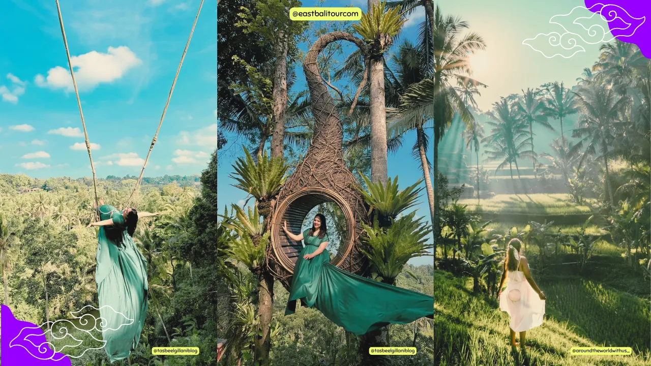 Mejor excursión de un día a Ubud con visita a Monkey Forest, terrazas de arroz de Tegalalang y Jungle Swing en Bali