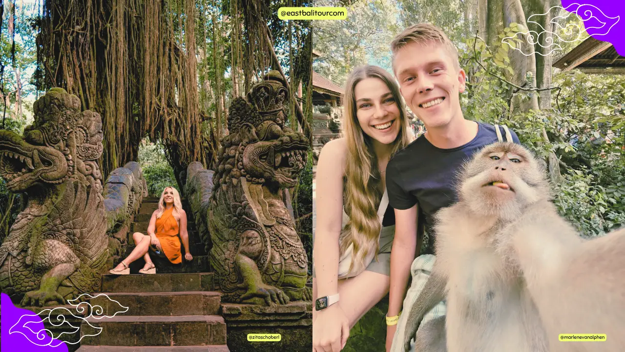 Sacred Monkey Forest Sanctuary 9 Tourist enjoying Sacred Monkey Forest Sanctuary Bali