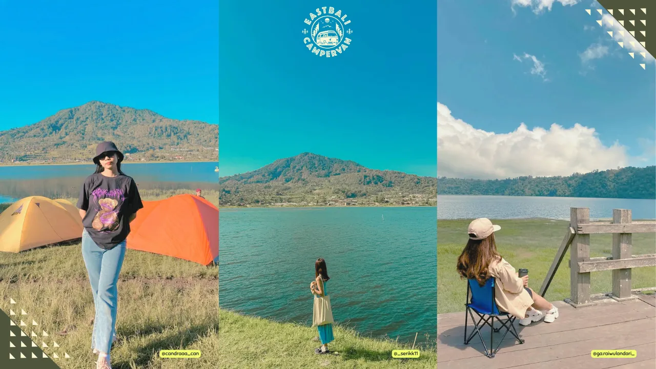 Buyan Lake Camping Bali – hidden gem campsite in North Bali with serene lake views and lush forest surroundings.