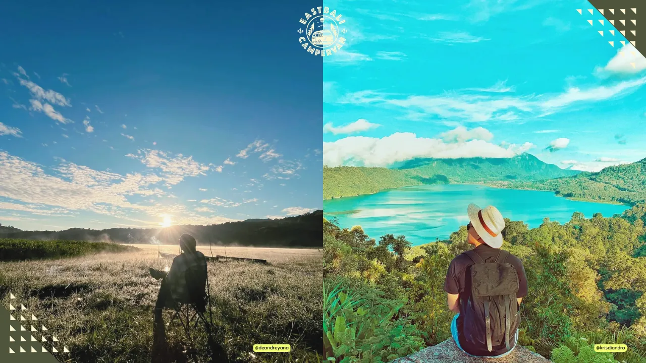 Camping at Lake Tamblingan Bali – favorite destination for nature and photography lovers with misty sunrise and forest views.