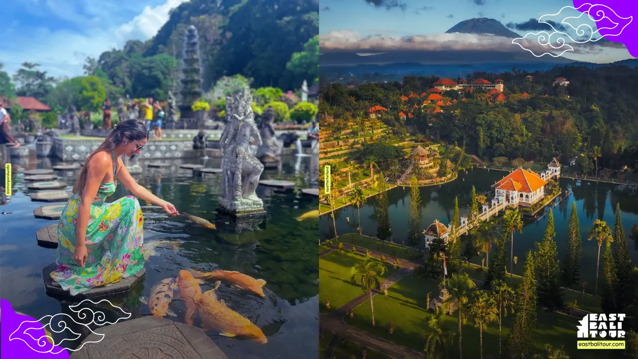 7-Day Bali Itinerary: The Hidden East Route 11 Walking on the iconic stone steps of Tirta Gangga Water Palace during a 7-Day Bali Itinerary.