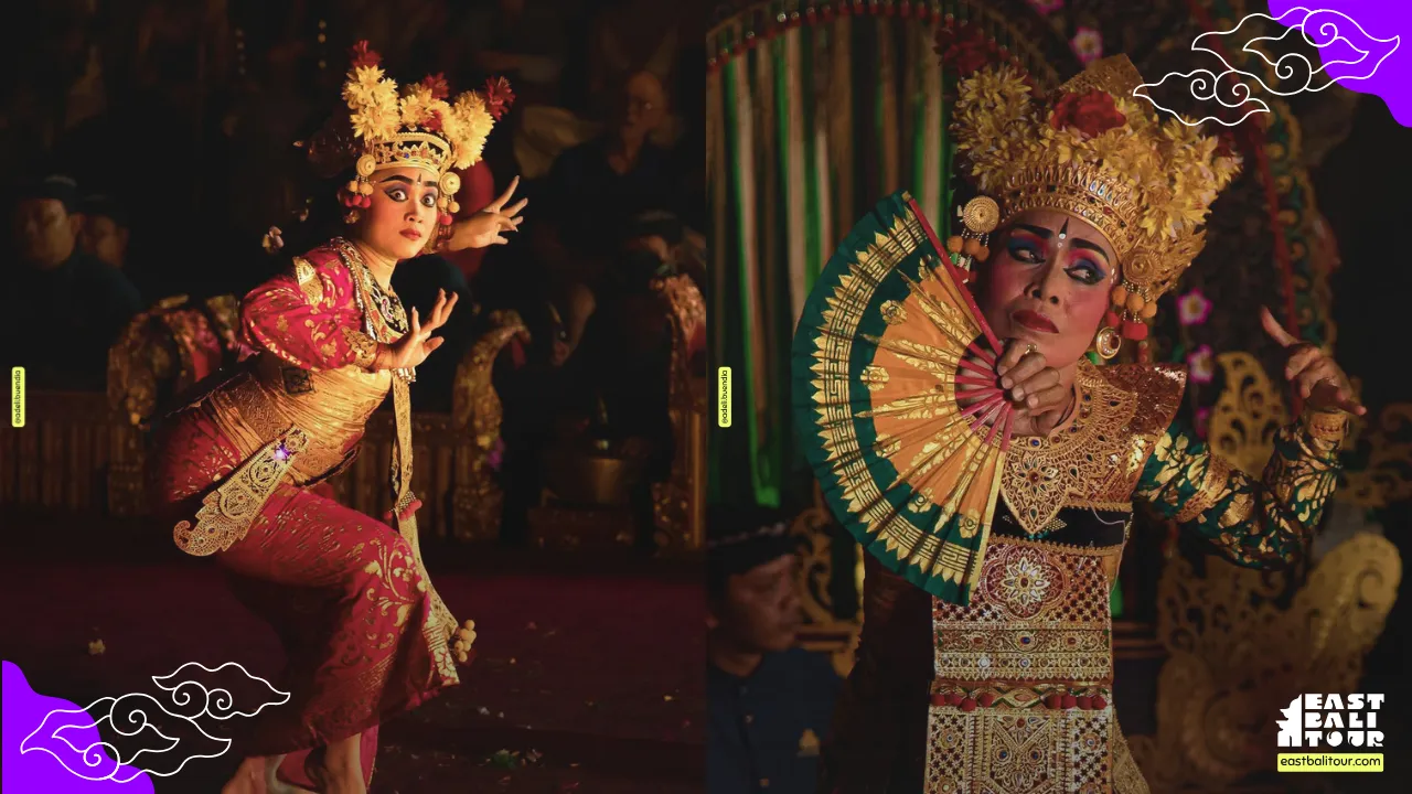 Ubud Palace 15 Balinese dancer performing traditional Legong dance at Ubud Palace courtyard