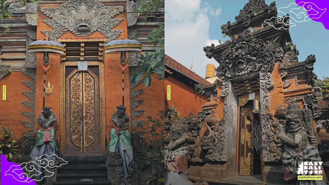Ubud Palace 12 Detailed stone architecture and split gateway of Ubud Palace in Bali