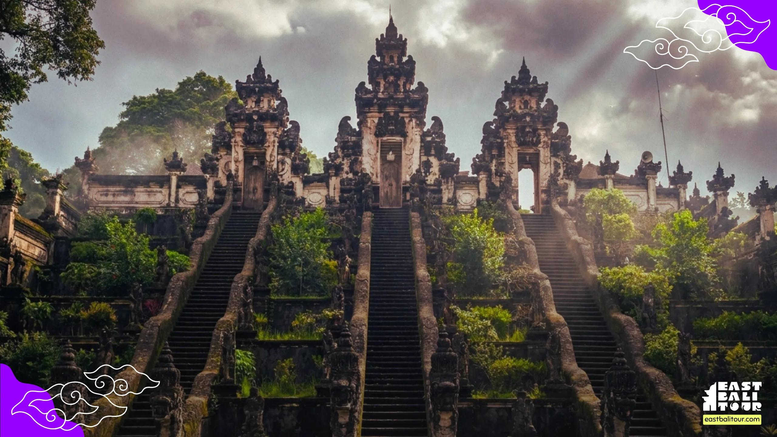 East Bali Day Trip Itinerary: Lempuyang, Tirta Gangga & Virgin Beach in One Day 2 The iconic Gates of Heaven at Lempuyang Temple perfectly framing Mount Agung in East Bali.