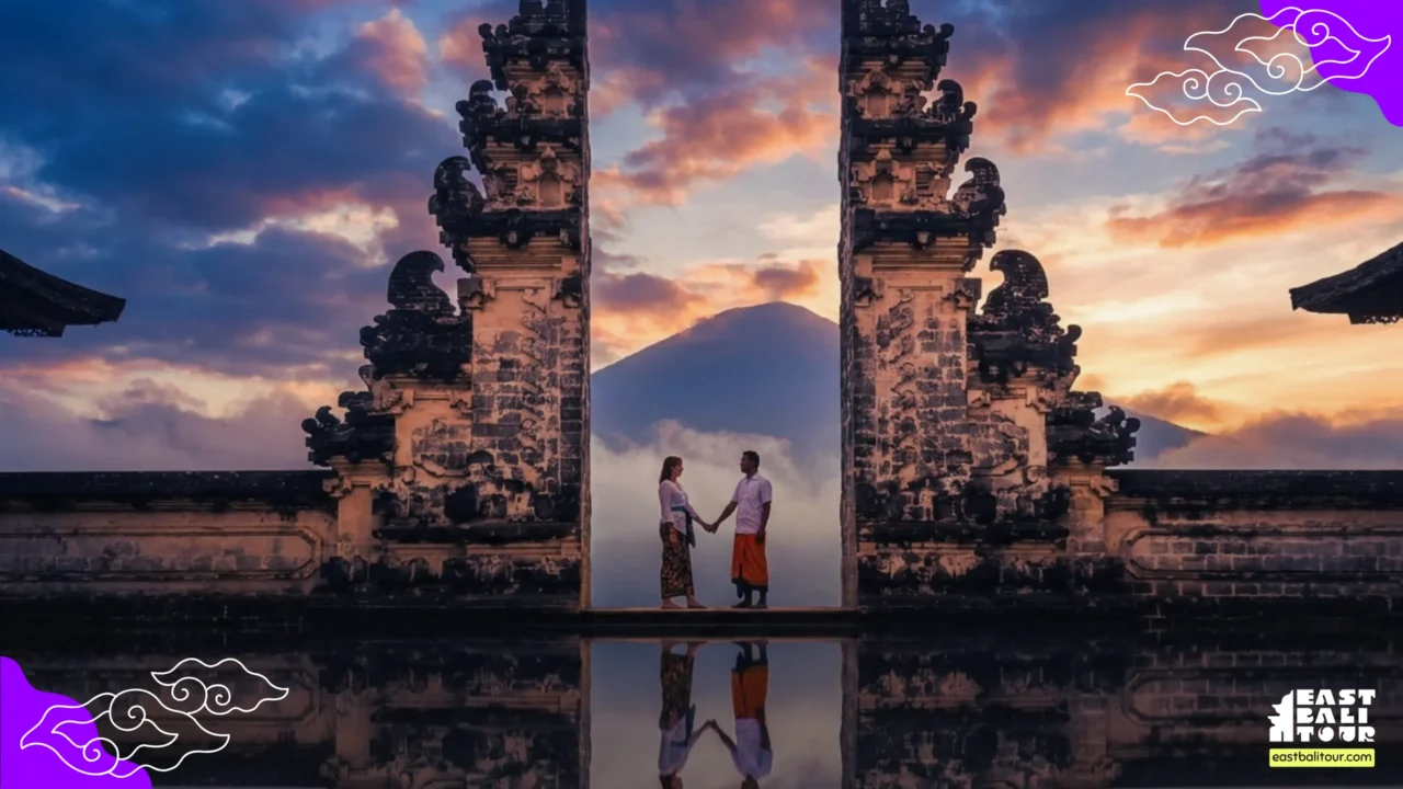East Bali Day Trip Itinerary: Lempuyang, Tirta Gangga & Virgin Beach in One Day 4 east bali day trip - The iconic Gates of Heaven at Lempuyang Temple framing Mount Agung in East Bali