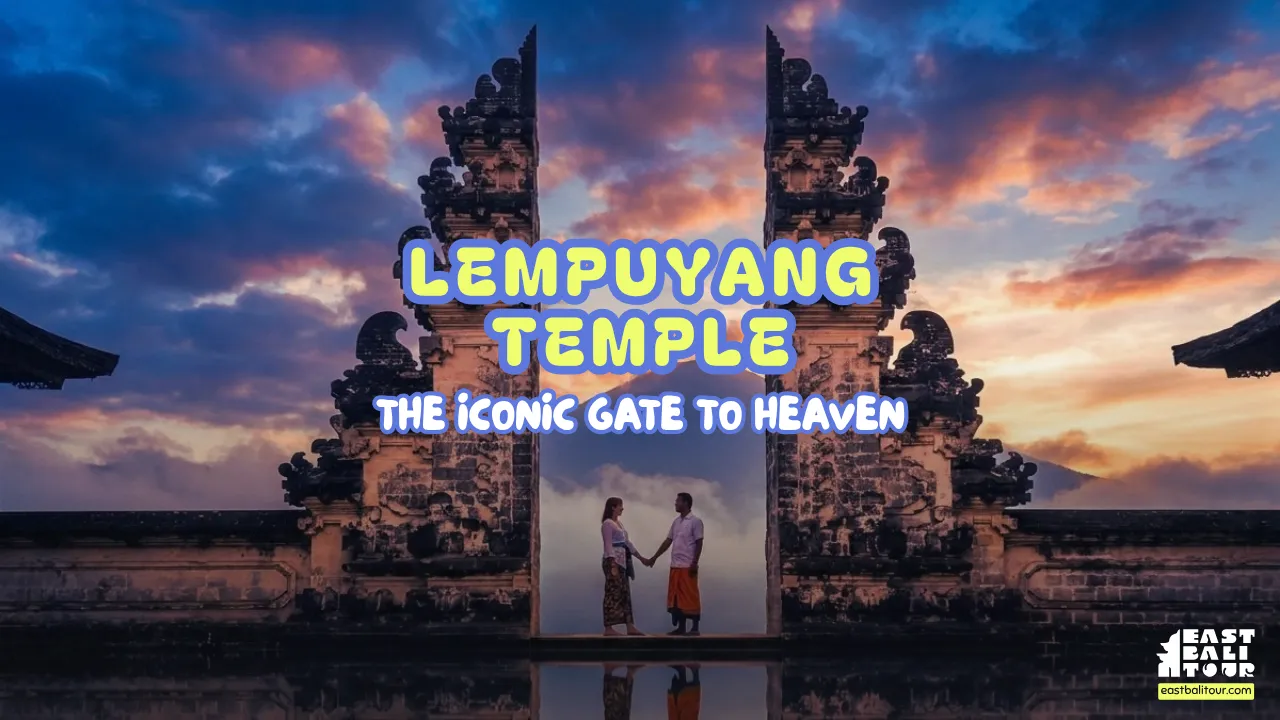 Lempuyang Temple Gates of Heaven framing Mount Agung in Karangasem, East Bali