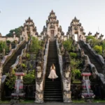 Private day tour sightseeing stop at the iconic Gate of Heaven in Lempuyang Temple East Bali.