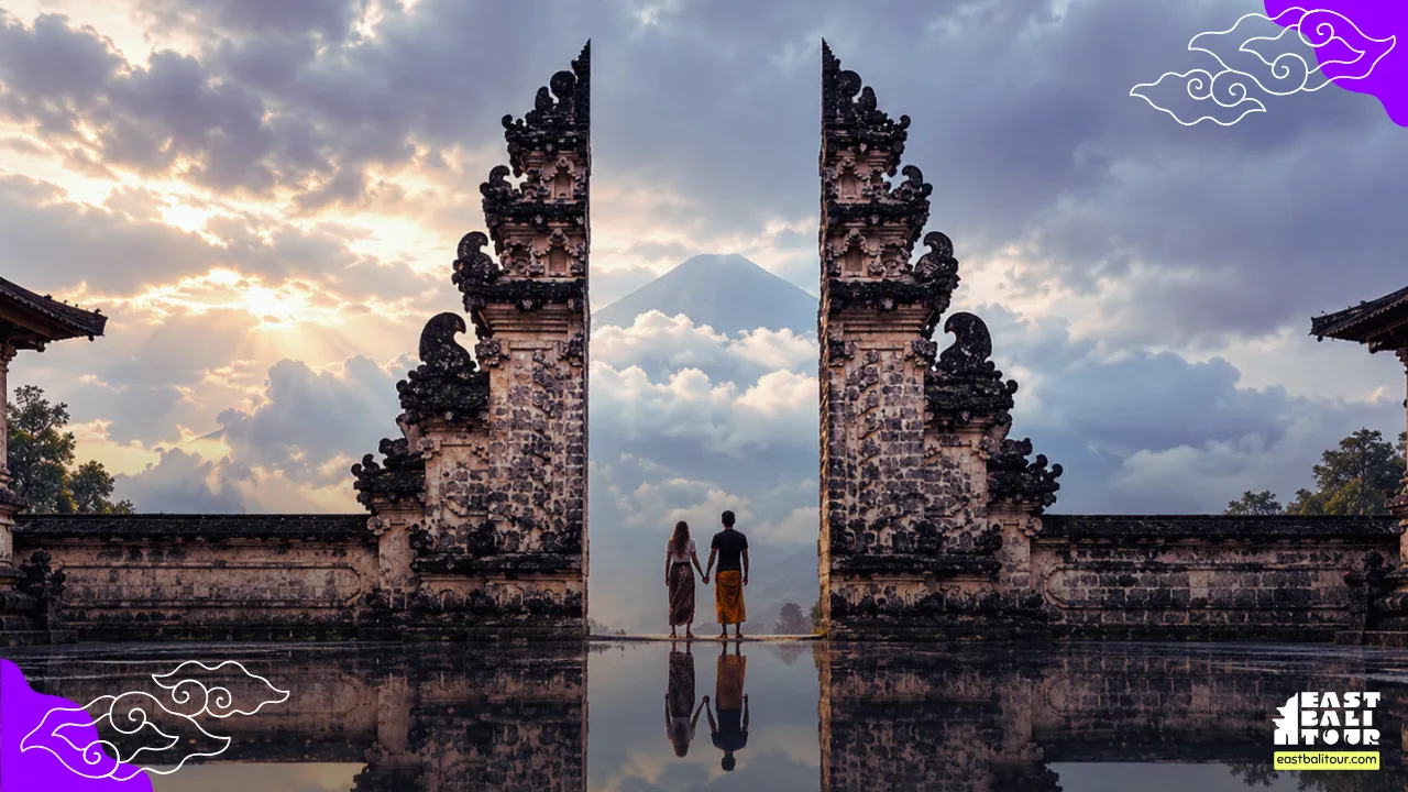 Pura Lempuyang Gates of Heaven facing Mount Agung in East Bali