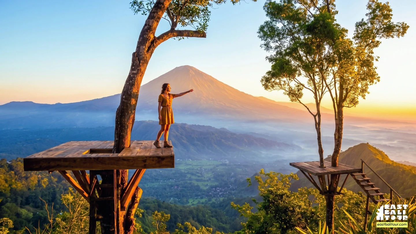 Lahangan Sweet Karangasem timber tree platform photography vantage point